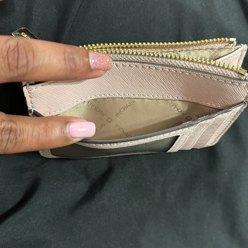 Michael Kors Jet Set Travel Small Top Zip Coin Pouch ID Holder Saffiano Leather - Picture 4 of 7